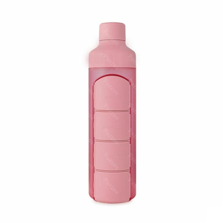 Yos Water Bottle &amp; Pill Box Daily Perfect Pink