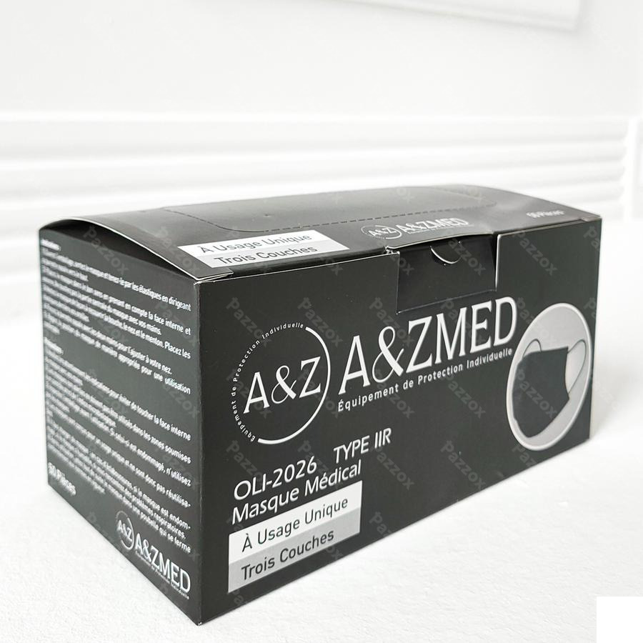A&z Med Chirurgisch Masker Type 2r Zwart 50