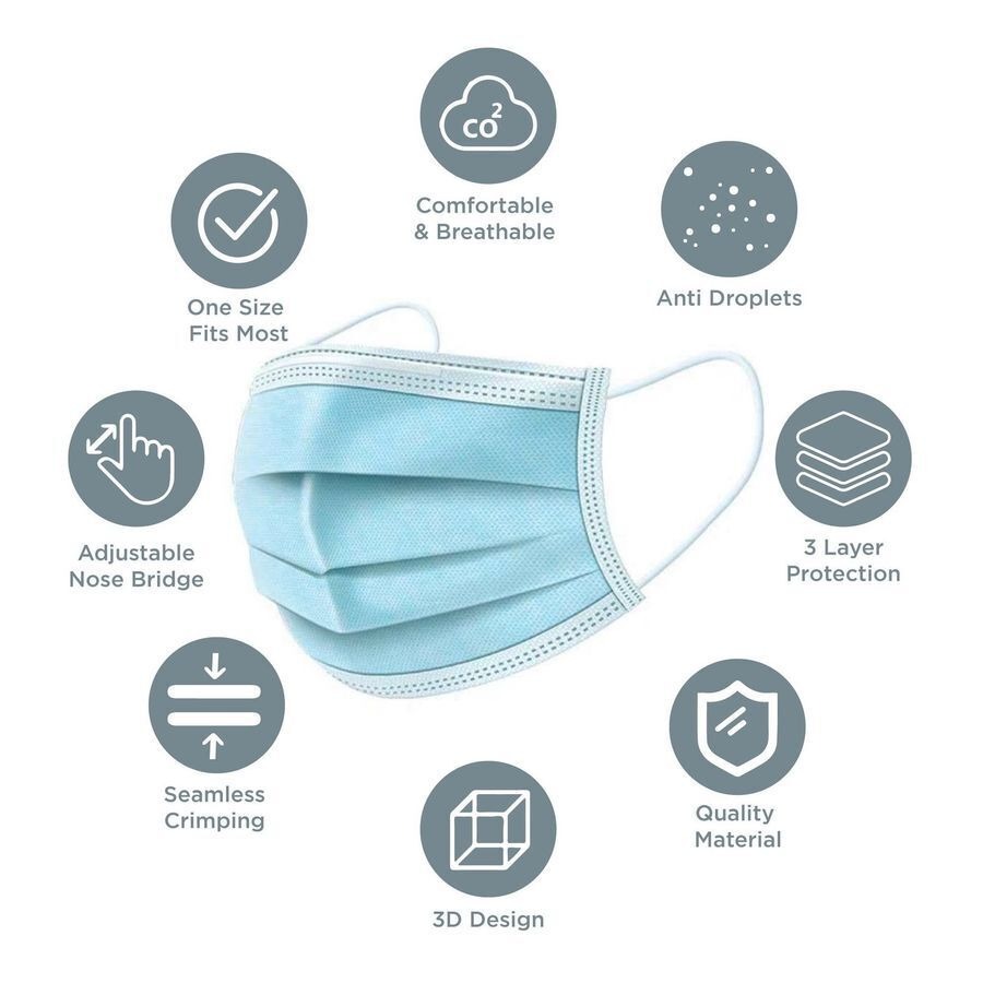 Protect&care Masques Chirurgicaux Et01 Type 2r 50