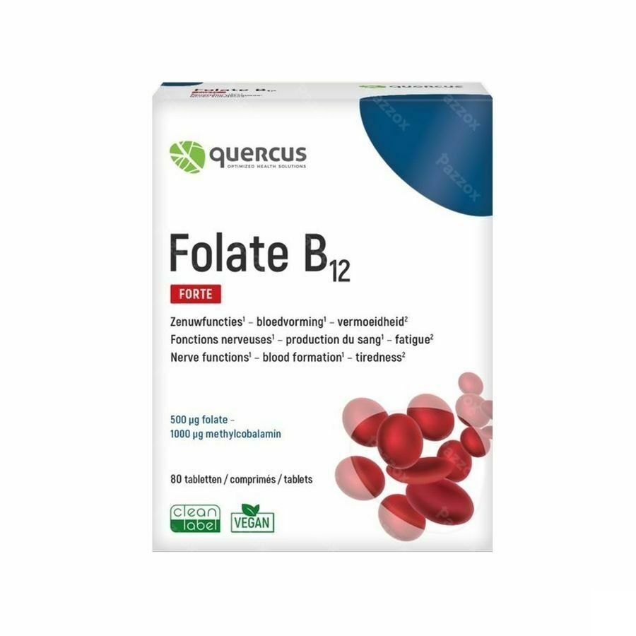 Quercus Folate B12 Forte 80 Smelttabletten
