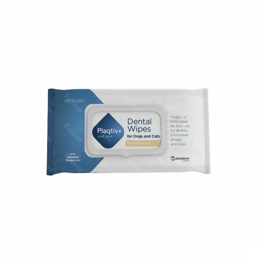 Plactiv+ Oral Care Wipes Vanilla 60