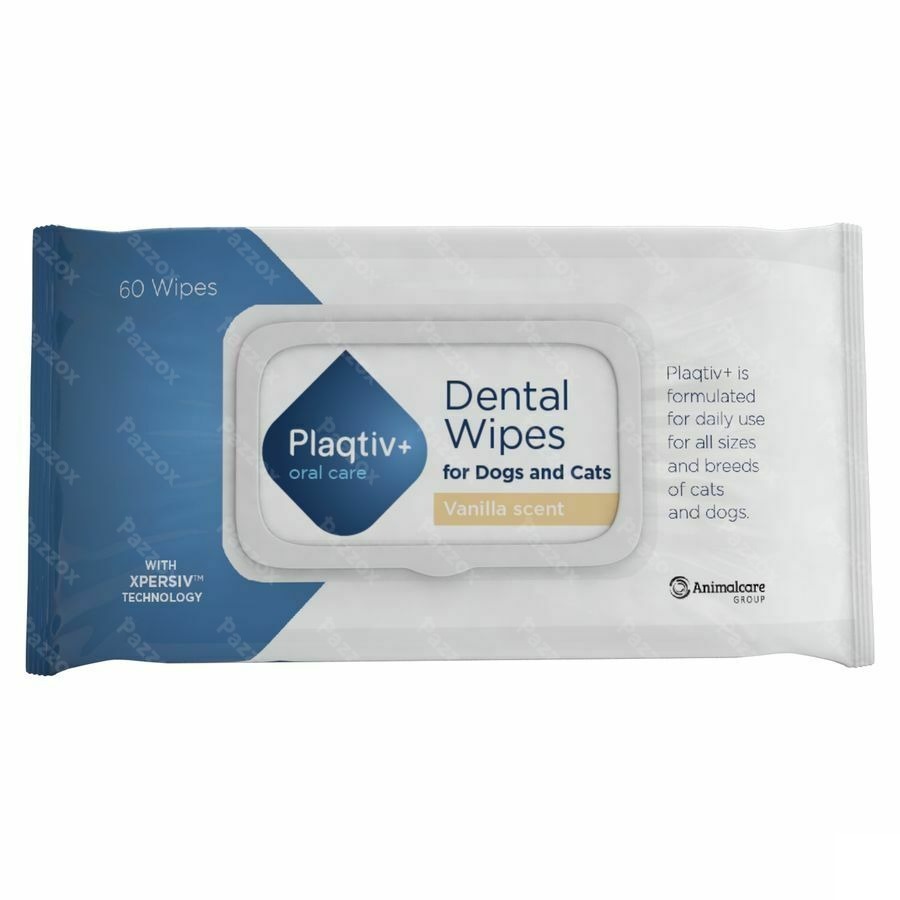 Plactiv+ Oral Care Wipes Vanilla 60