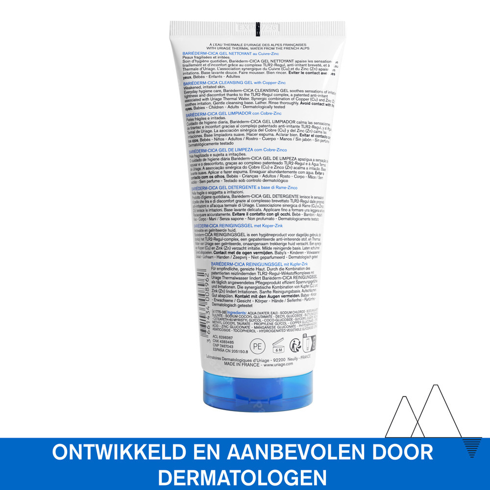 Uriage Bariéderm-CICA Verzachtende Reinigingsgel Gevoelige Huid 200ml