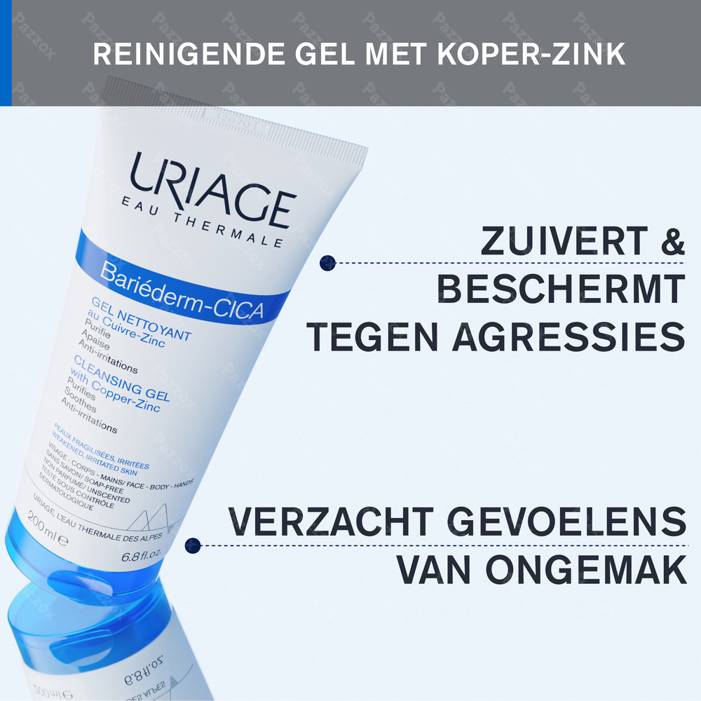 Uriage Bariéderm-CICA Verzachtende Reinigingsgel Gevoelige Huid 200ml