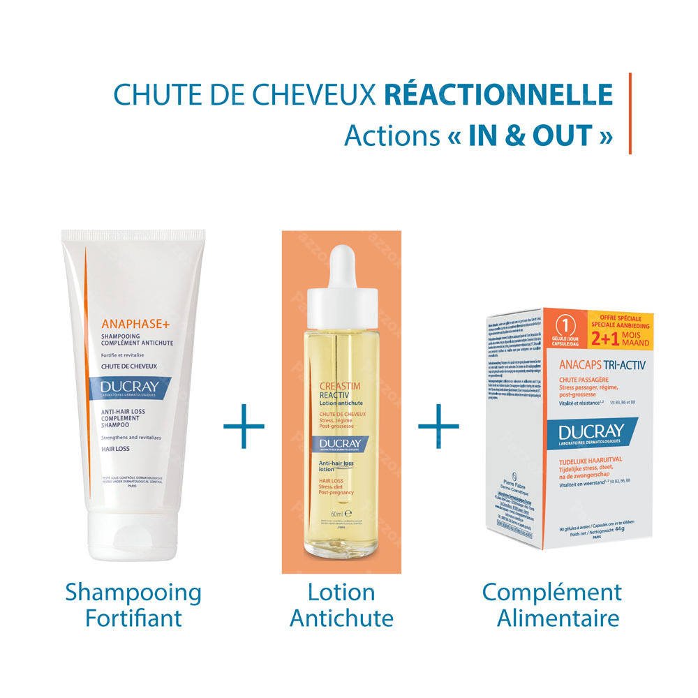 Ducray Anacaps Tri-Activ Chute de Cheveux Temporaire 90 Capsules