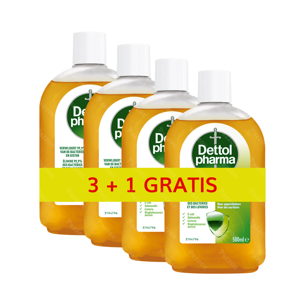 Dettolpharma Ontsmettingsmiddel Promo 4x500ml