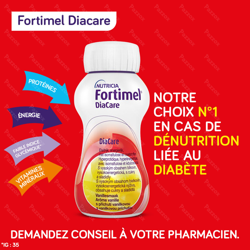 Fortimel DiaCare goût fraise Bouteilles 4x200ml