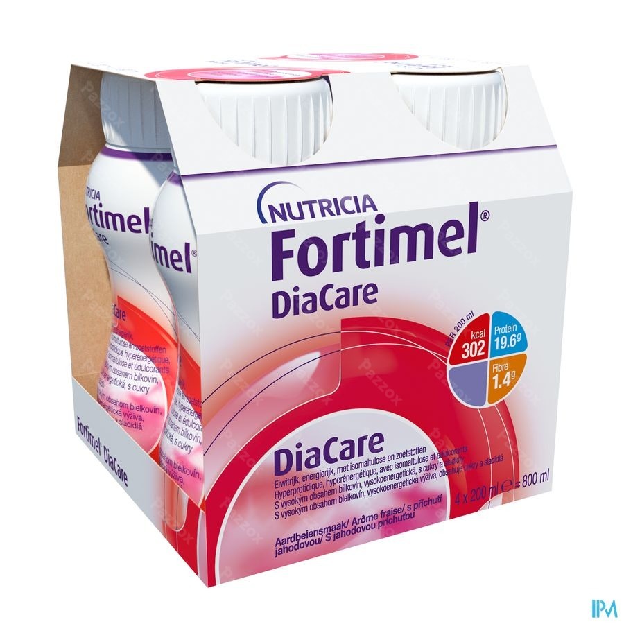 Fortimel DiaCare goût fraise Bouteilles 4x200ml