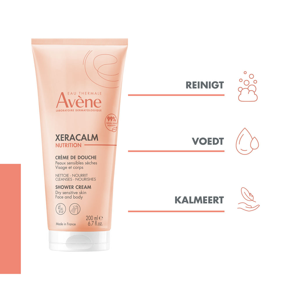 Avène Xeracalm Nutrition Douchecrème, Gevoelige droge huid 200ml