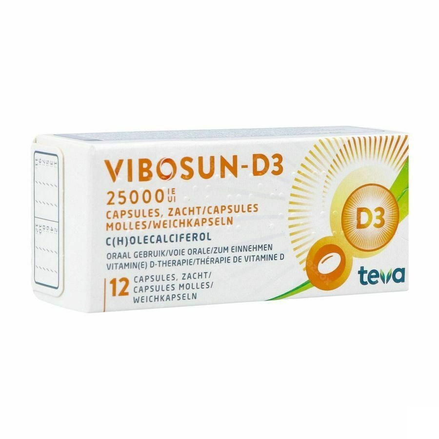 Vibosun-D3 25000ie 12 Zachte Capsules