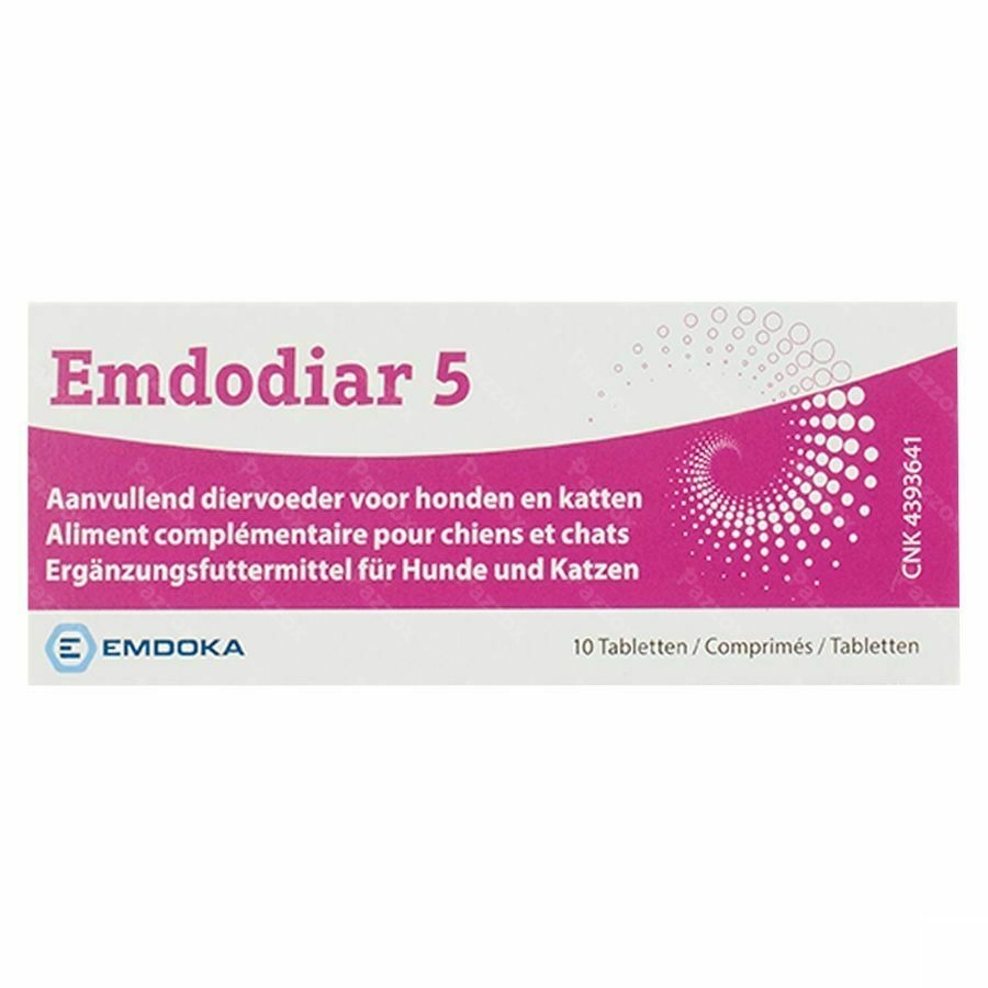Emdodiar 5 Aanvullend Dierenvoeder Hond en Kat 10 Tabletten