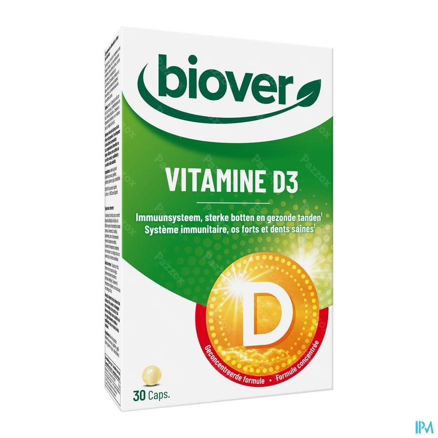 Biover Vitamine D3 30 Gélules