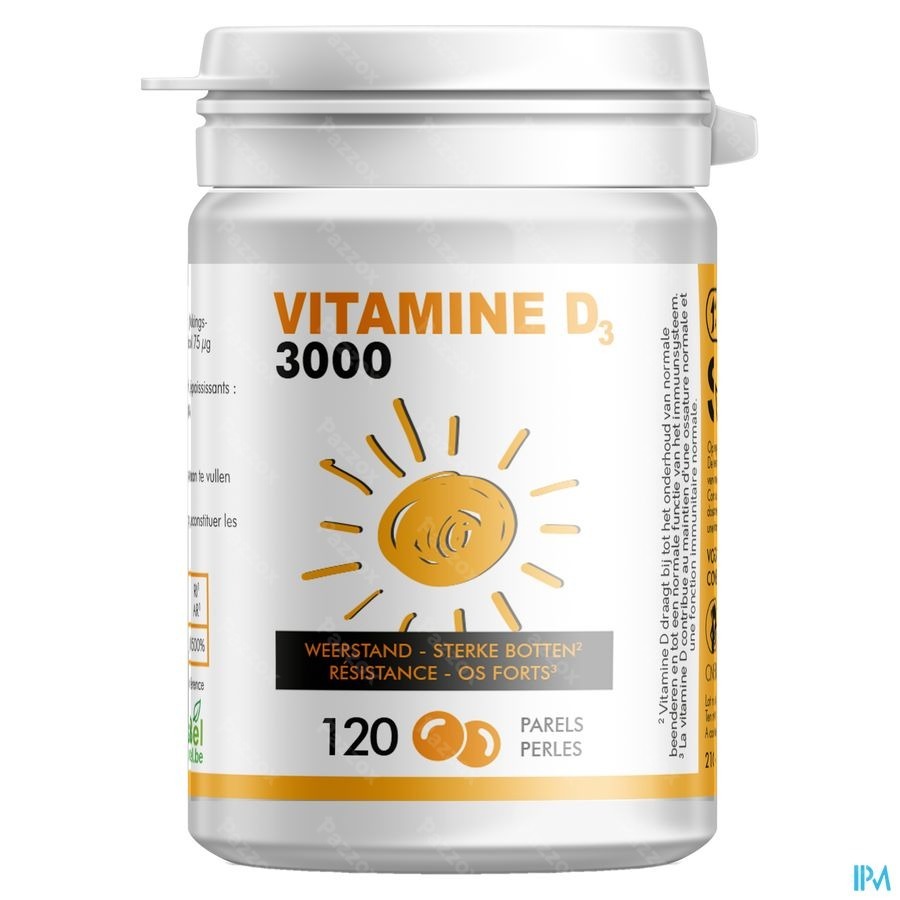 Soria Vitamine D 3000 IU 120 Parels
