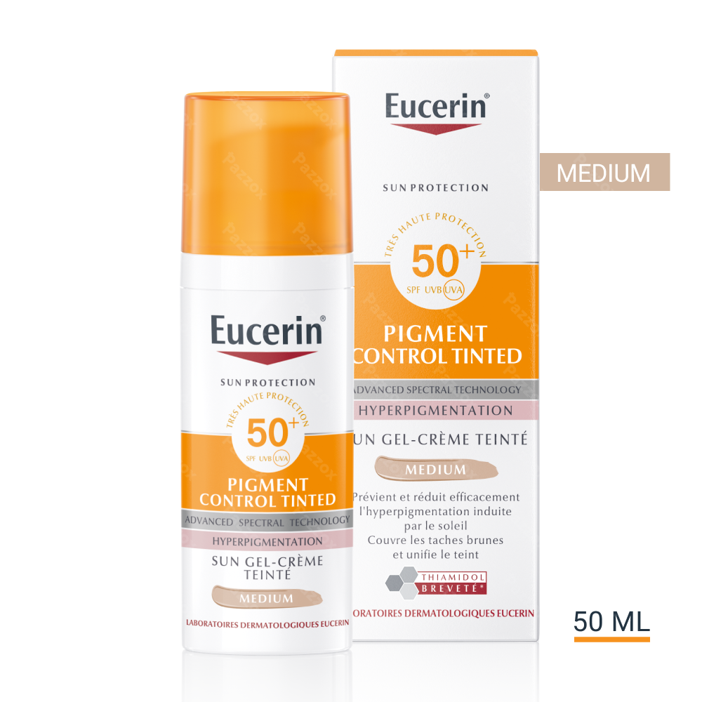 Eucerin Sun PIgment Control Tinted Gel-Crème Teinte Medium Hyperpigmentation SPF50+ 50ml