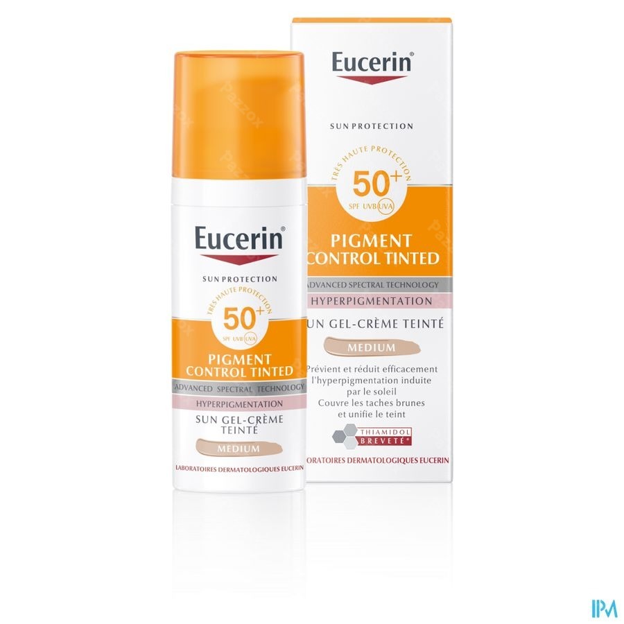 Eucerin Sun PIgment Control Tinted Gel-Crème Teinte Medium Hyperpigmentation SPF50+ 50ml