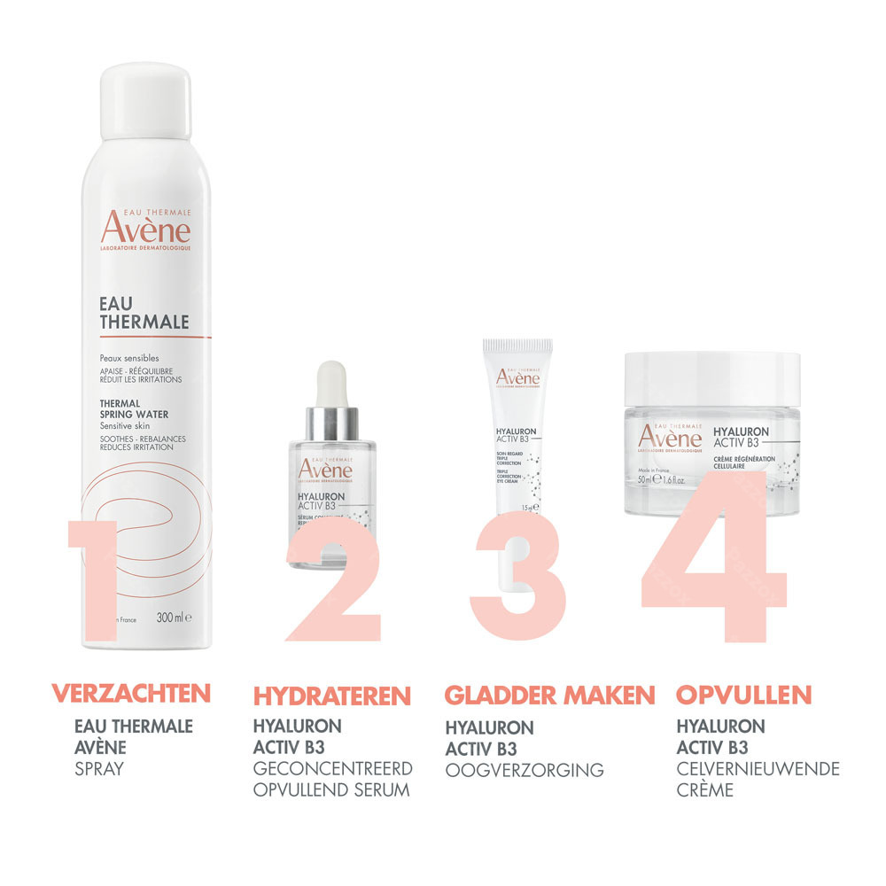 Avène Hyaluron Activ B3 Celvernieuwende crème anti-aging, Hyaluronzuur & Niacinamide 50ml