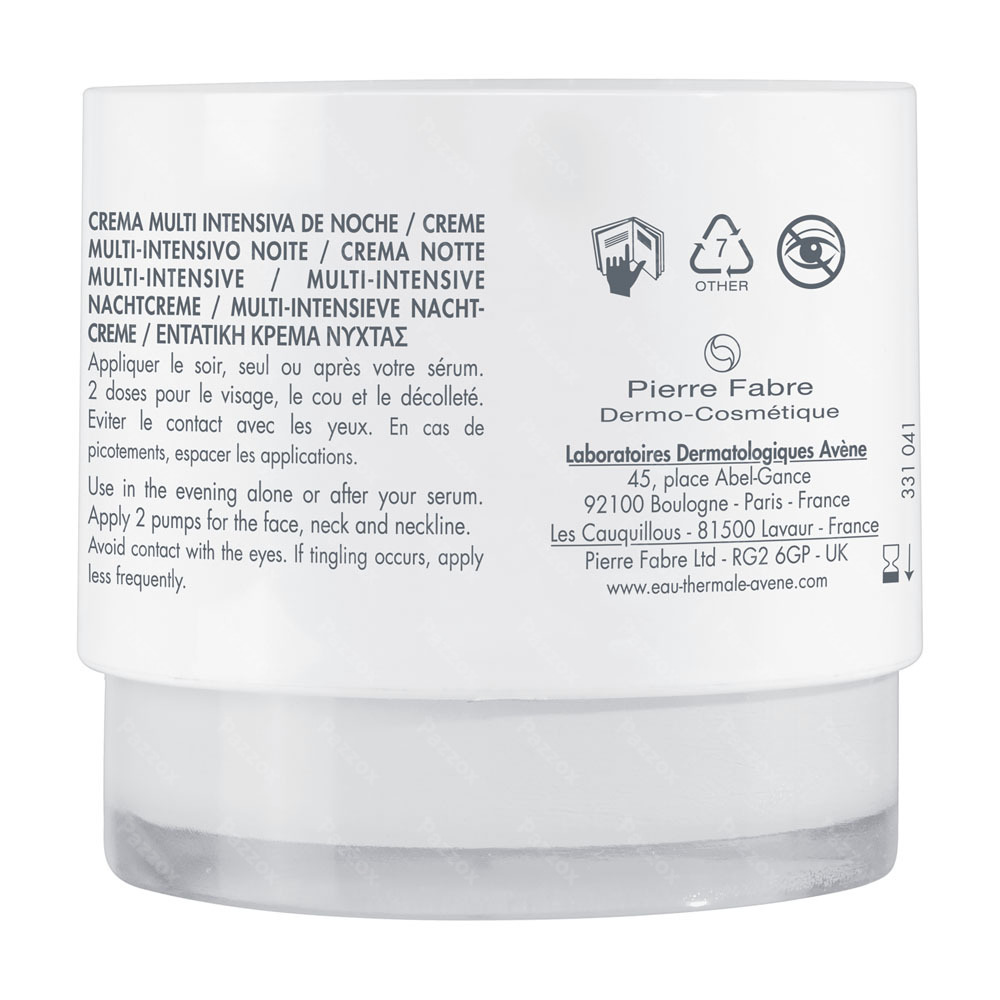 Avène Hyaluron Activ B3 Multi-intensieve nachtcrème anti-aging, Niacinamide & Retinaldehyde  40ml