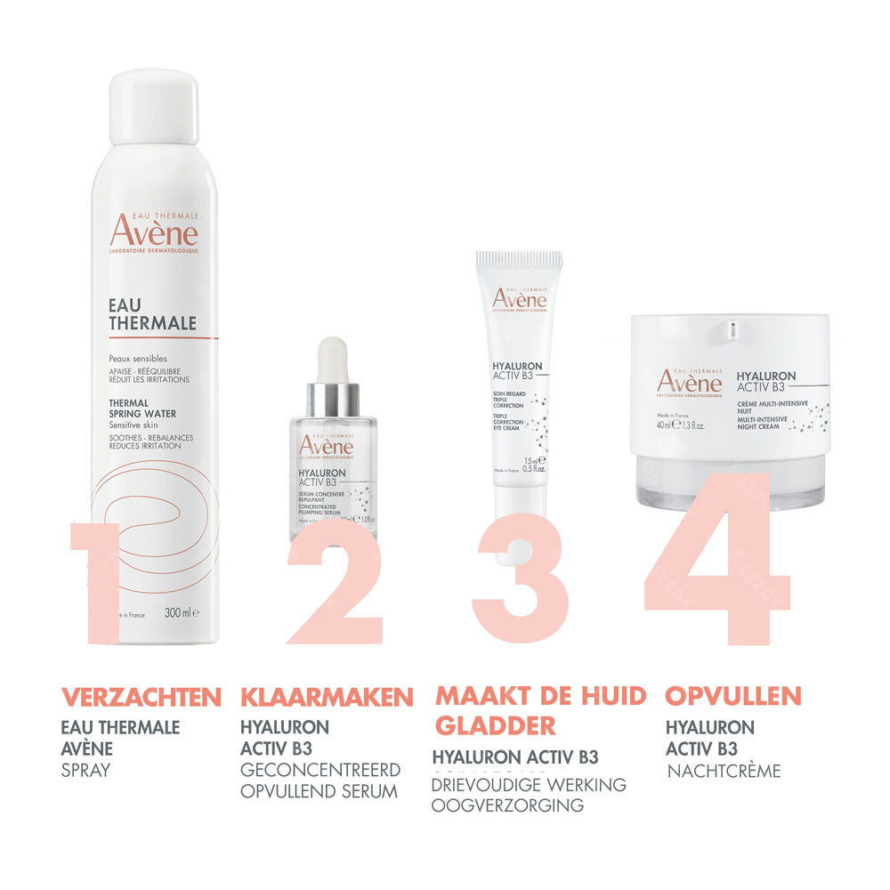 Avène Hyaluron Activ B3 Multi-intensieve nachtcrème anti-aging, Niacinamide & Retinaldehyde  40ml