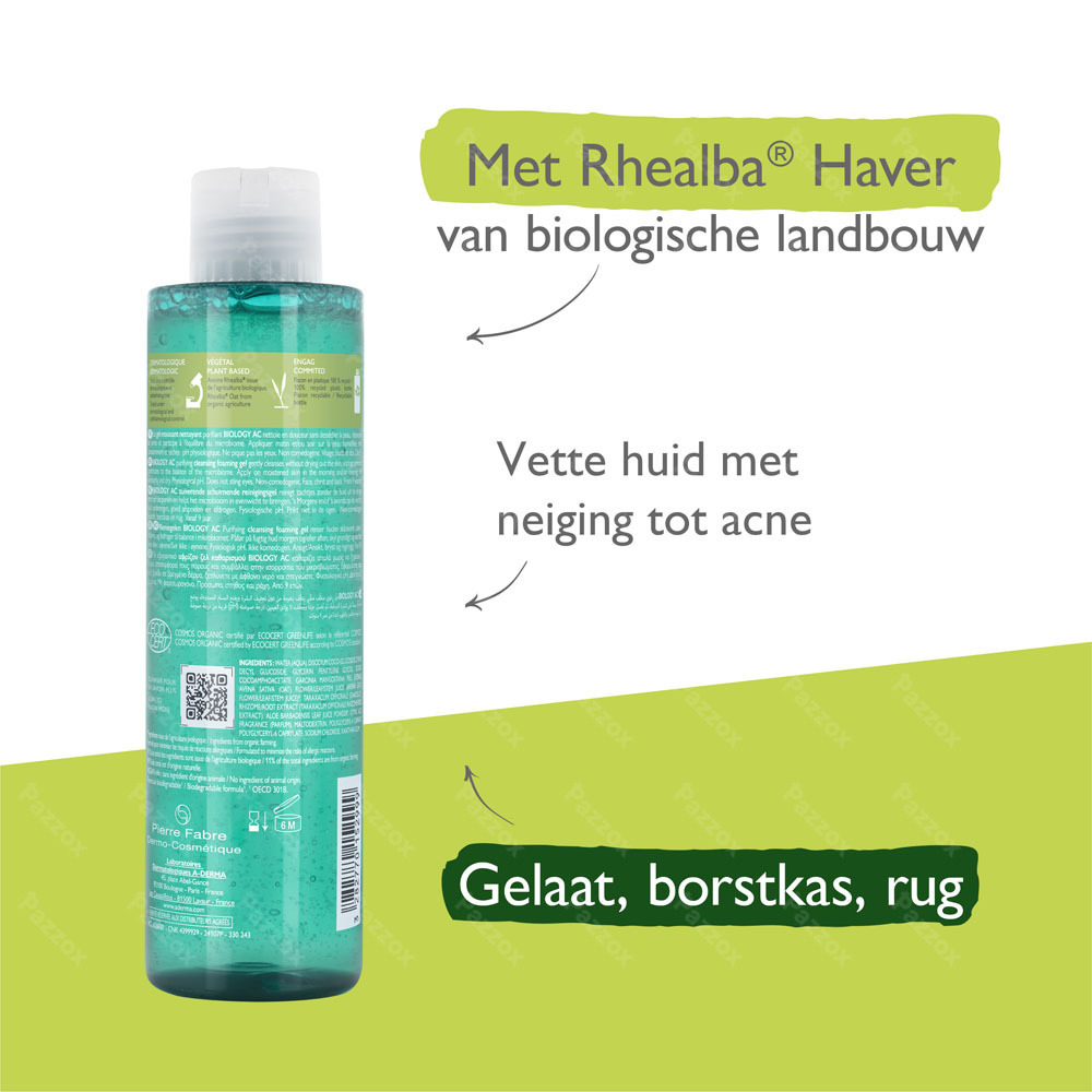 A-Derma Biology Ac Zuiverende Schuimgel 200ml