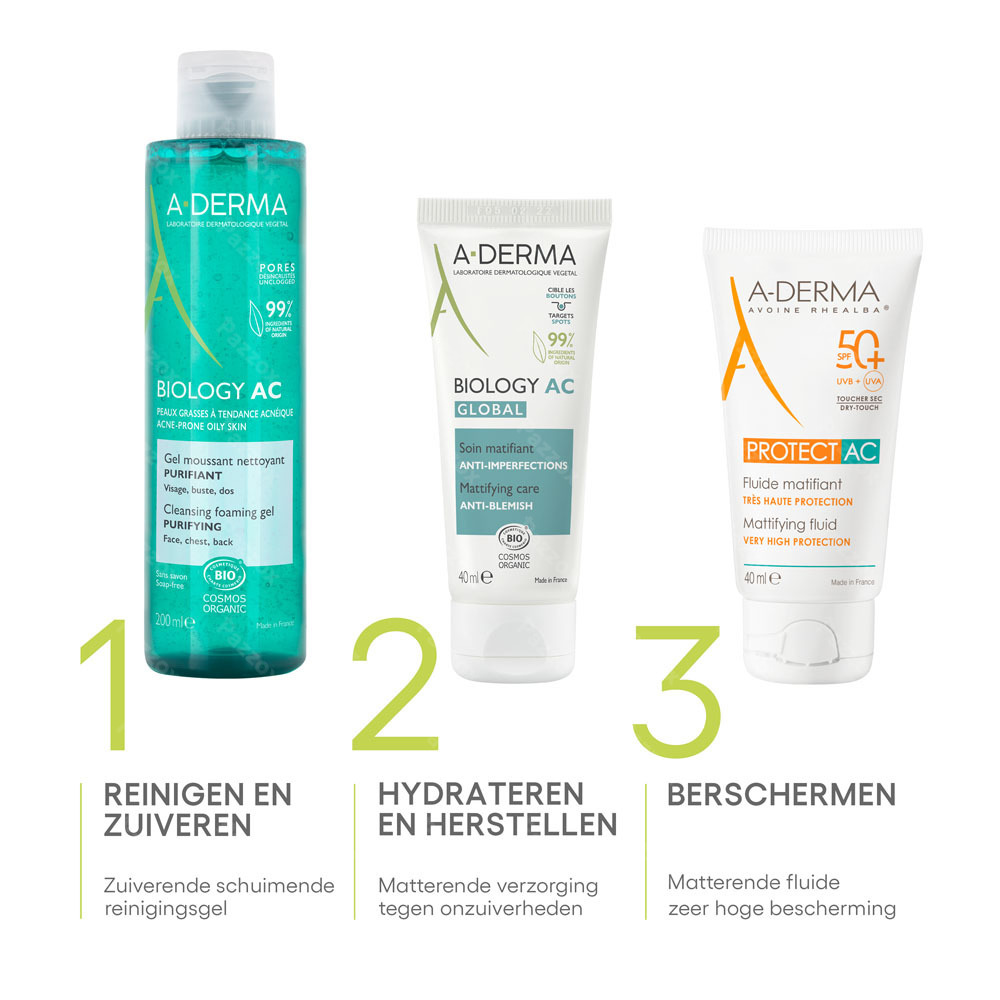 A-Derma Biology Ac Zuiverende Schuimgel 200ml