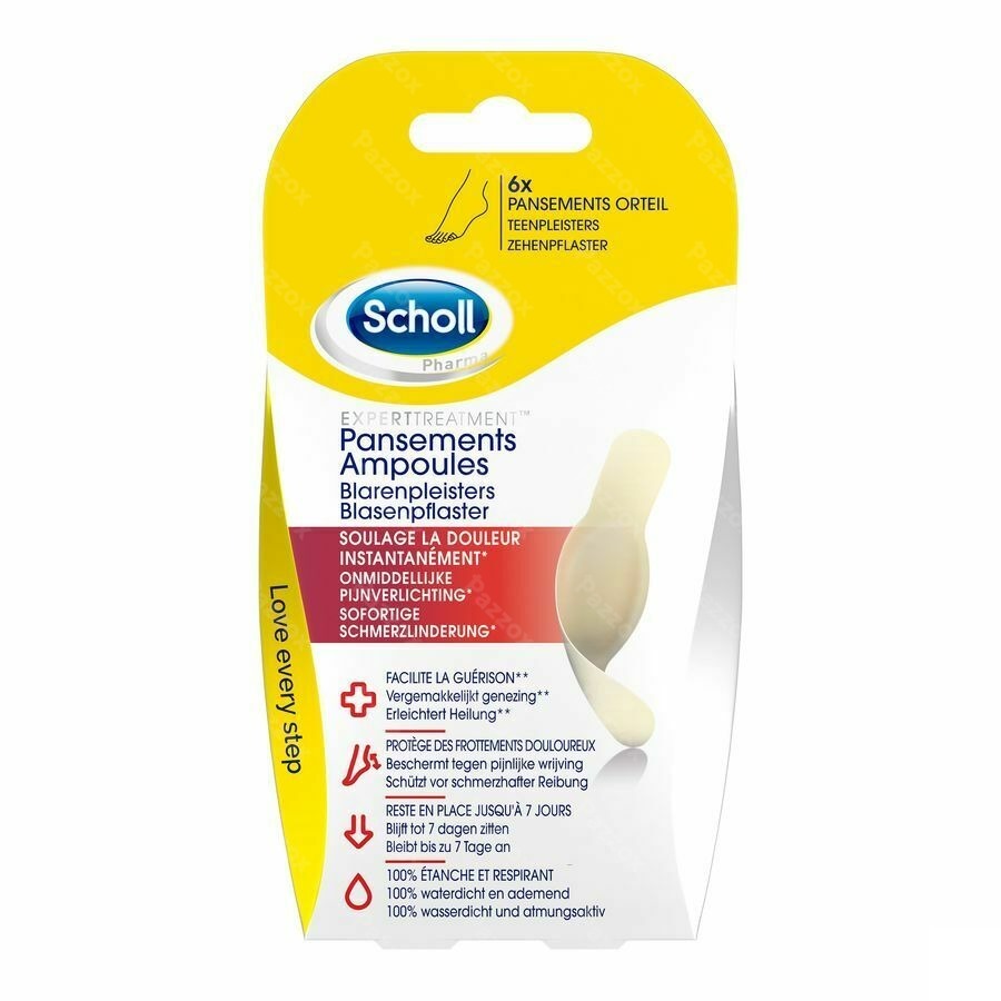 Scholl Pans Ampoule Pansement Orteil S/latex 6