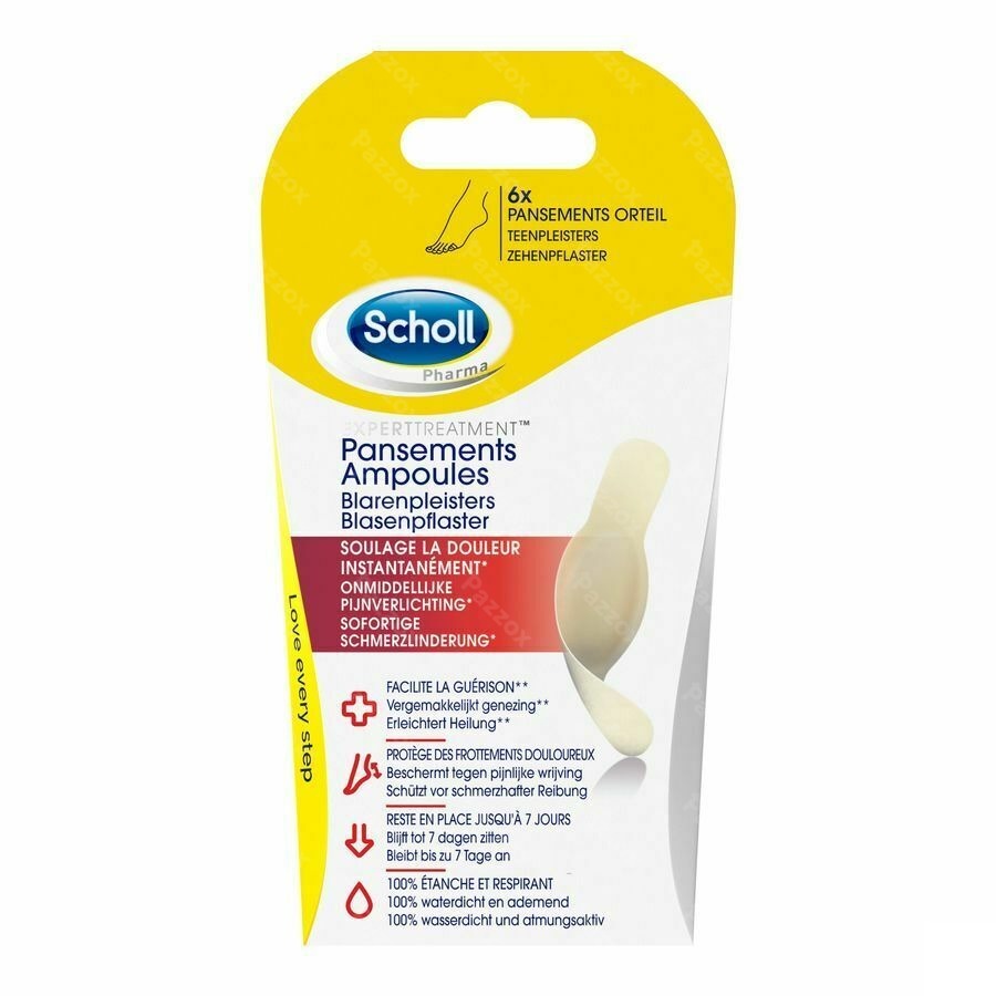 Scholl Pans Ampoule Pansement Orteil S/latex 6