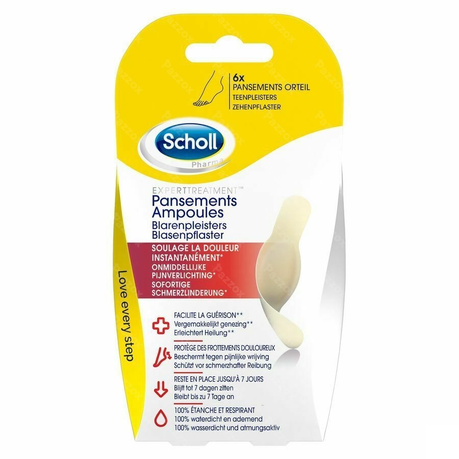 Scholl Pans Ampoule Pansement Orteil S/latex 6