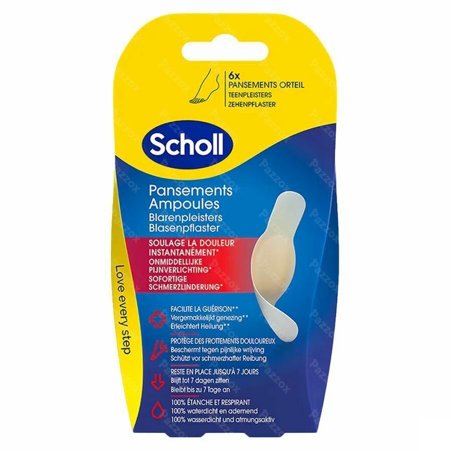 Scholl Pans Ampoule Pansement Orteil S/latex 6