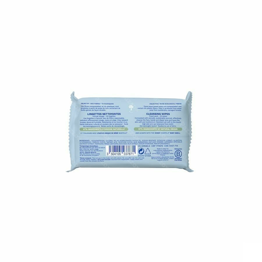 Mustela Ch Lingettes Nettoyantes 20