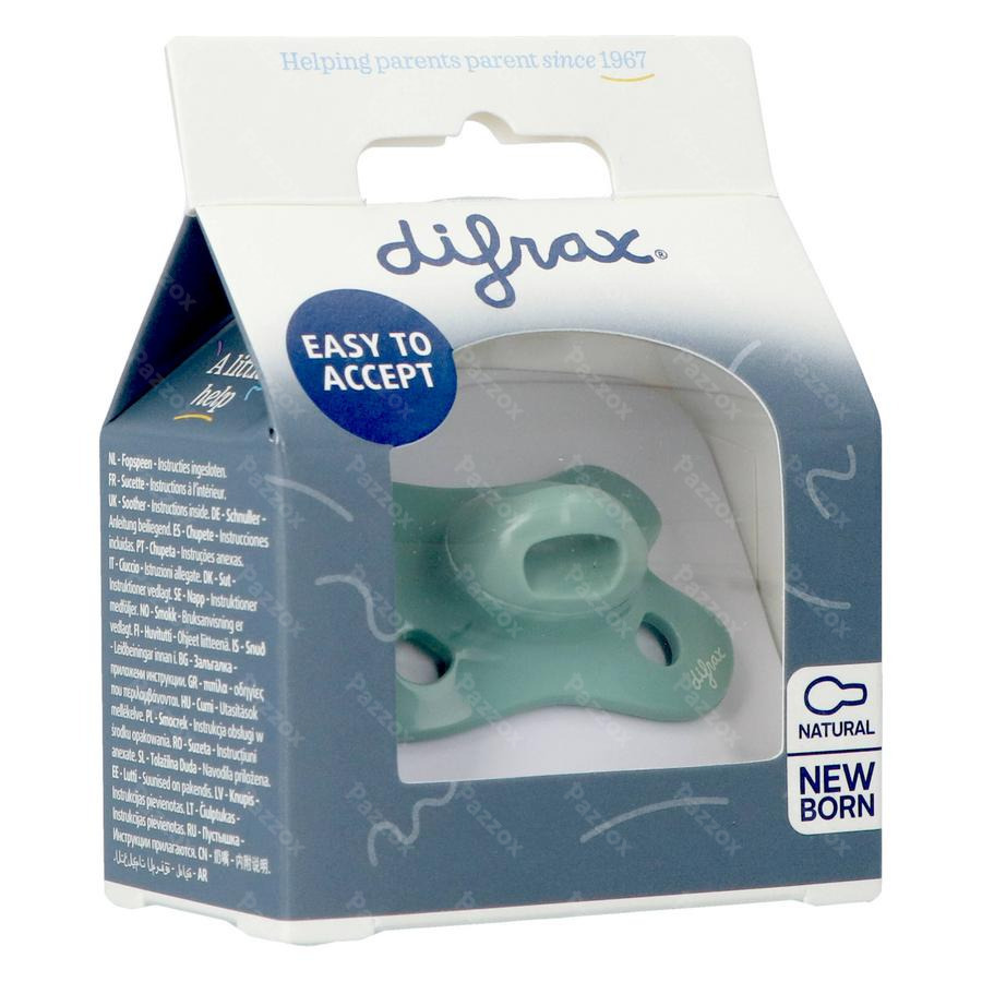 Difrax Sucette Natural Newborn Uni Sage - Pazzox, pharmacie en ligne