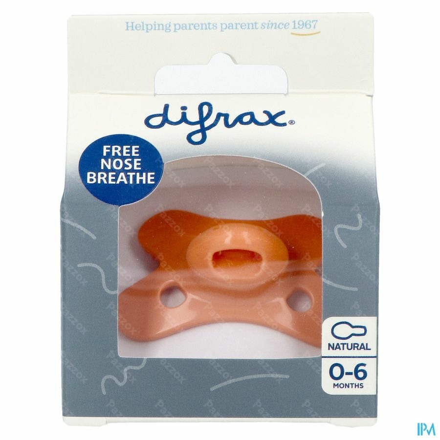 Difrax Sucette Natural 0-6m Uni Peachy