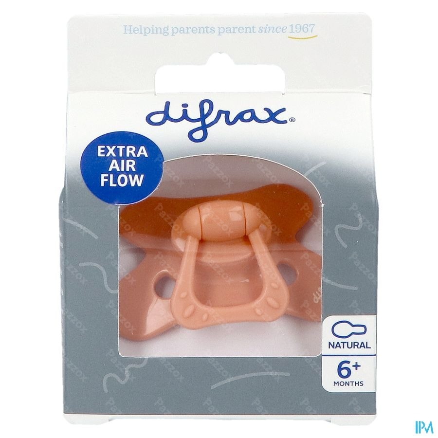 Difrax Sucette Natural 6m+ Uni Peachy