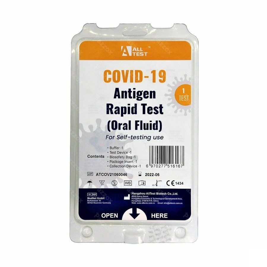 Alltest Covid-19 Kit De Détection D'antigène Test de Salive1 pièce