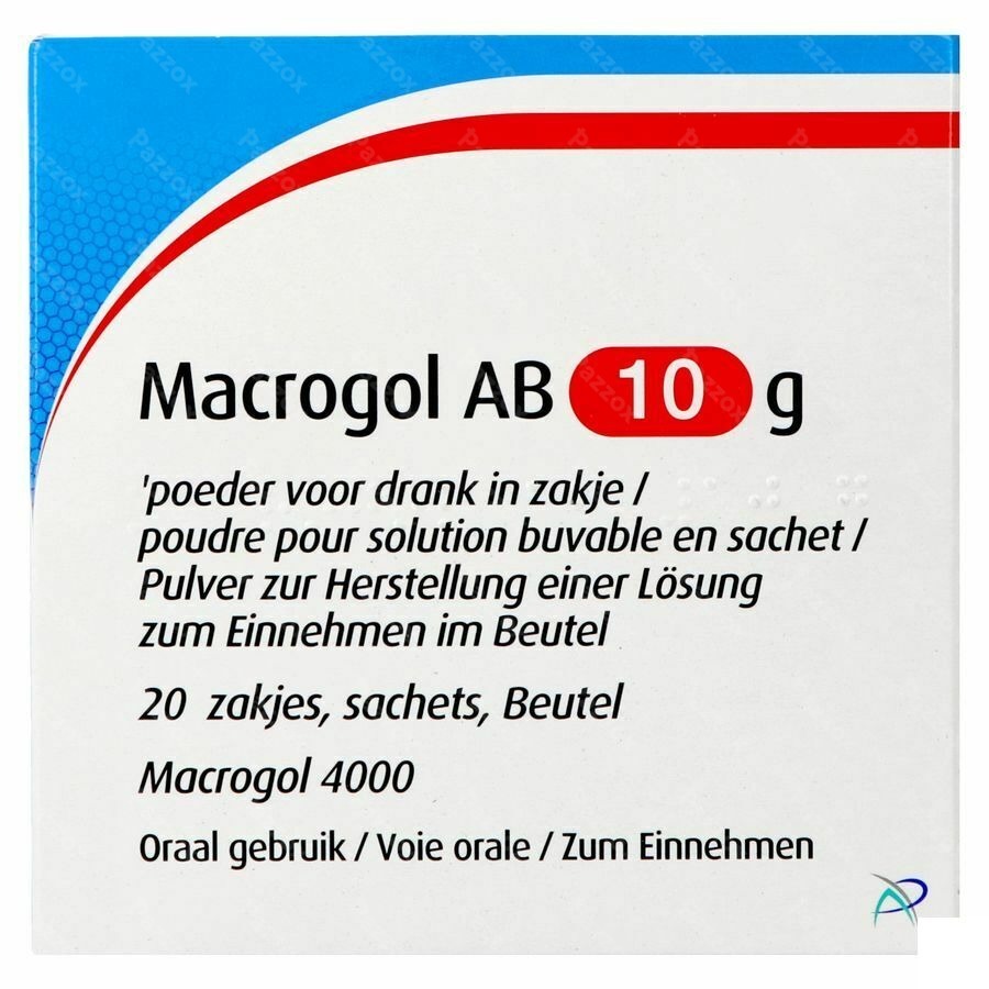 Macrogol Ab 10g Pdr Pour Sol Buvable Sach 20