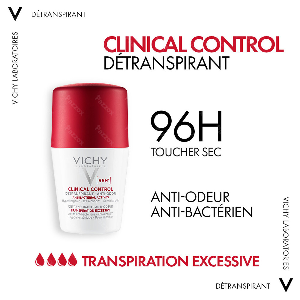 Vichy Deo Roll-on Clinical Control 96h Detranspirant Duo 2x50ml