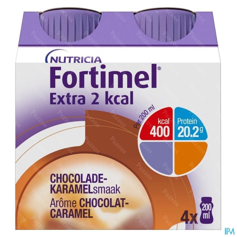 Fortimel Extra 2kcal Chocolade Karamel 4x200ml