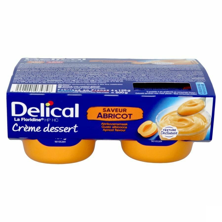 Delical Creme Dessert La Floridine Abricot 4x125g