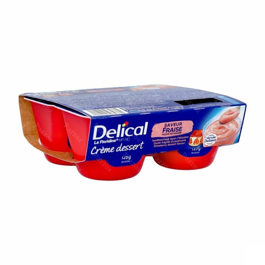Delical Creme Dessert La Floridine Fraise 4x125g