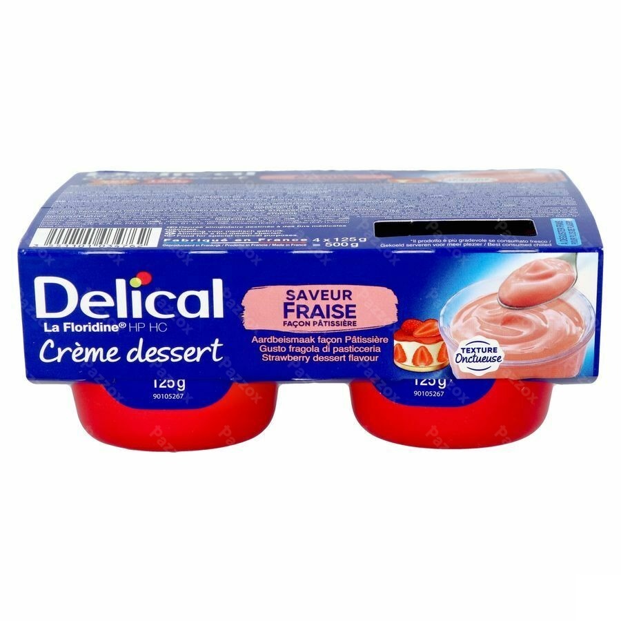 Delical Creme Dessert La Floridine Fraise 4x125g
