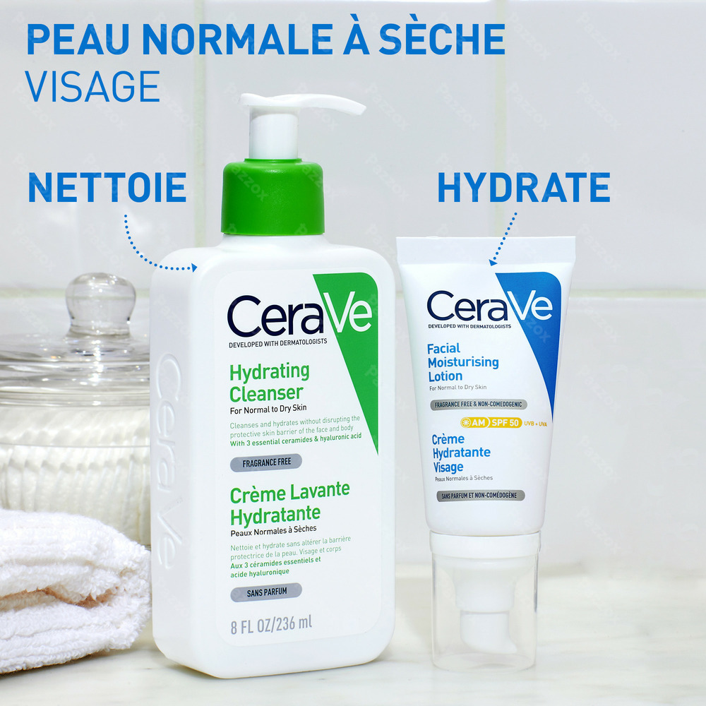 CeraVe Crème Hydratant Visage SPF50+ 52ml