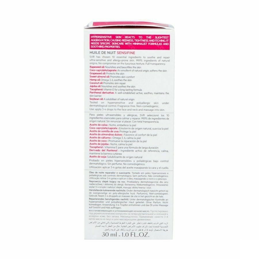 SVR Sensifine Herstellende Nachtolie 30ml