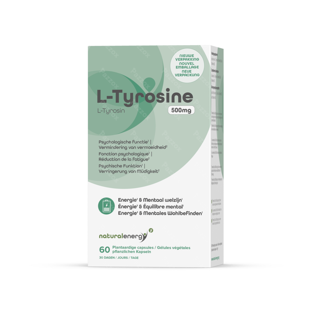 Natural Energy l-tyrosine 500mg Caps 60