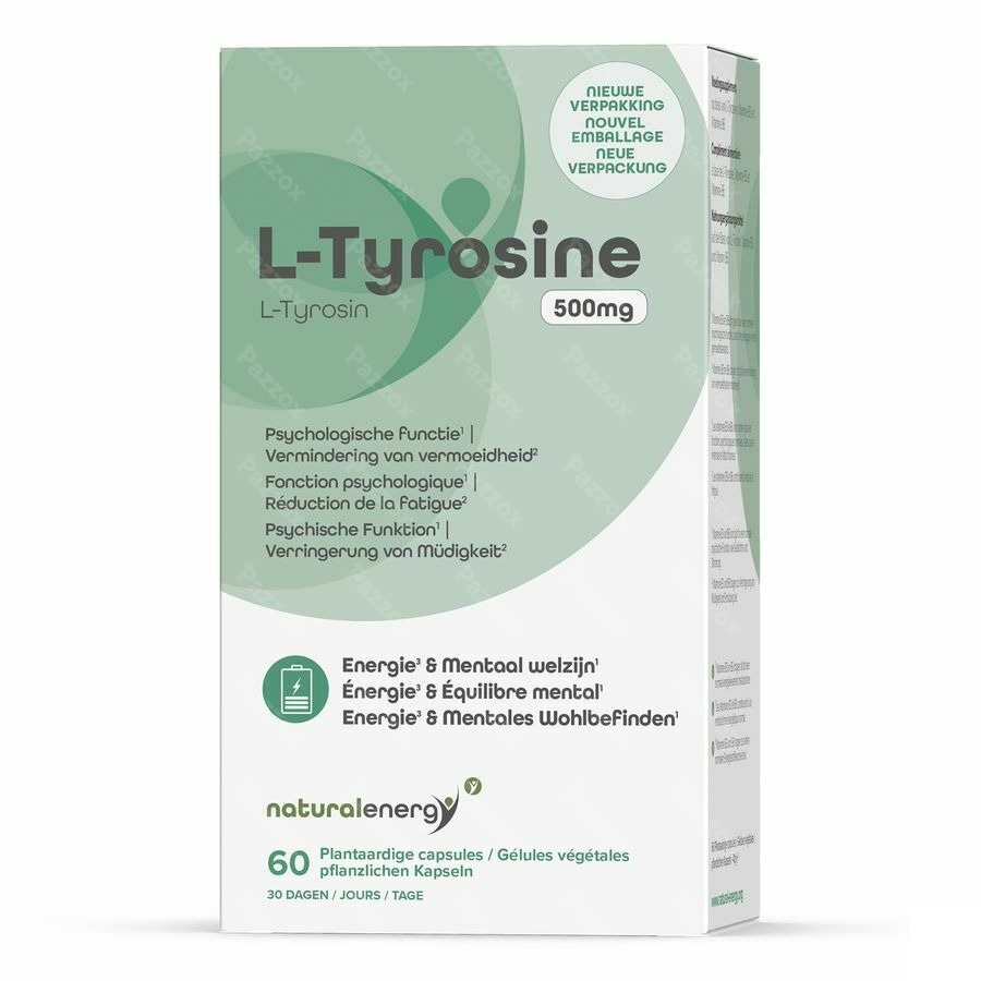 Natural Energy l-tyrosine 500mg Caps 60