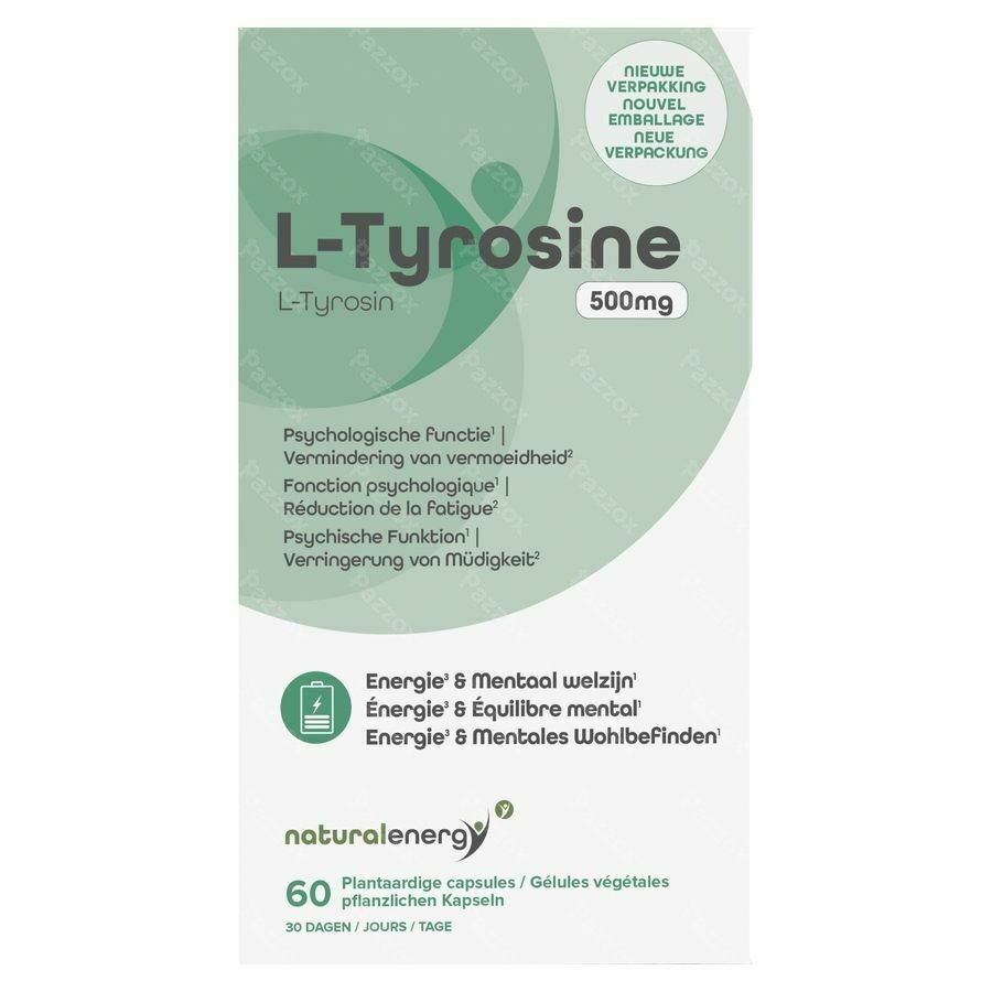Natural Energy l-tyrosine 500mg Caps 60