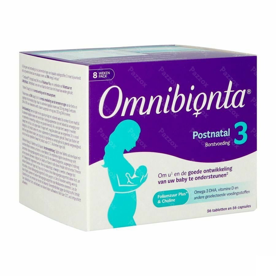 Omnibionta Postnatal 3 Borstvoeding 56 Tabletten + 56 Capsules