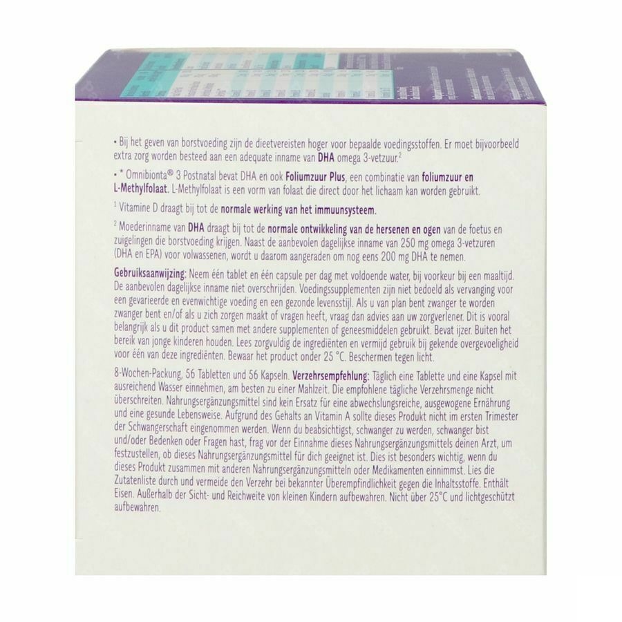 Omnibionta Postnatal 3 Borstvoeding 56 Tabletten + 56 Capsules