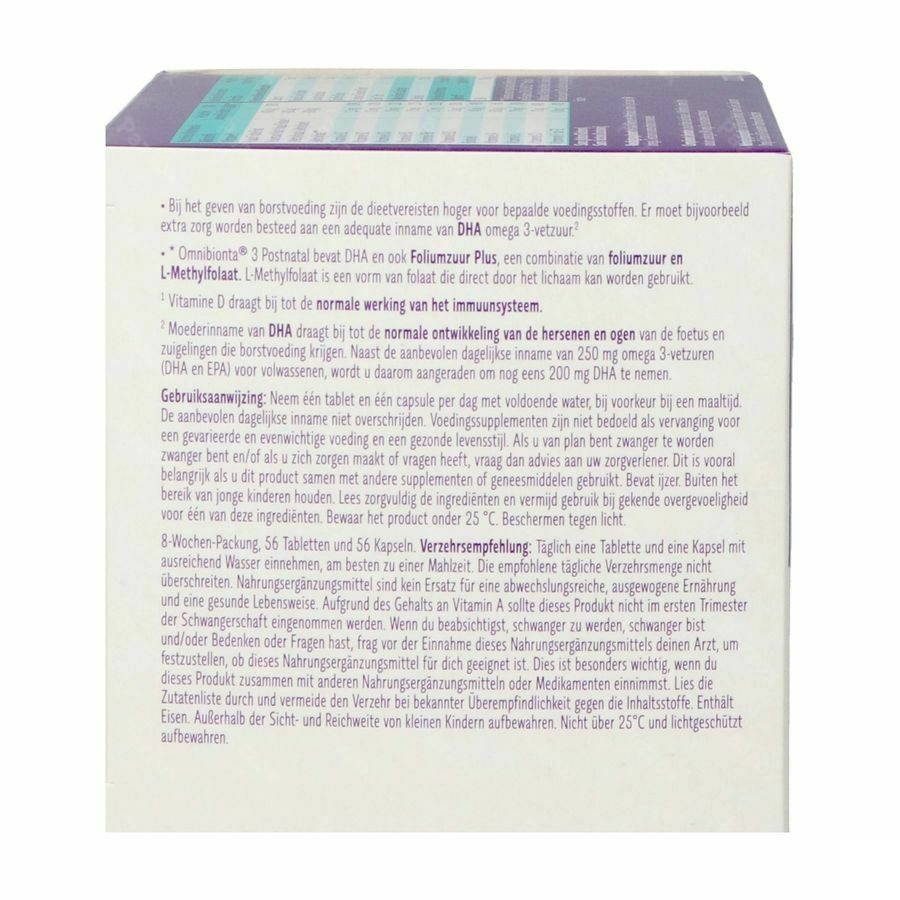 Omnibionta Postnatal 3 Borstvoeding 56 Tabletten + 56 Capsules