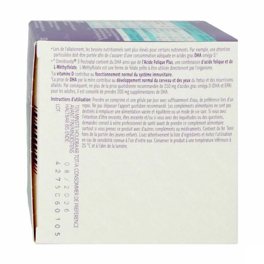 Omnibionta Postnatal 3 56 Comprimés + 56 Capsules