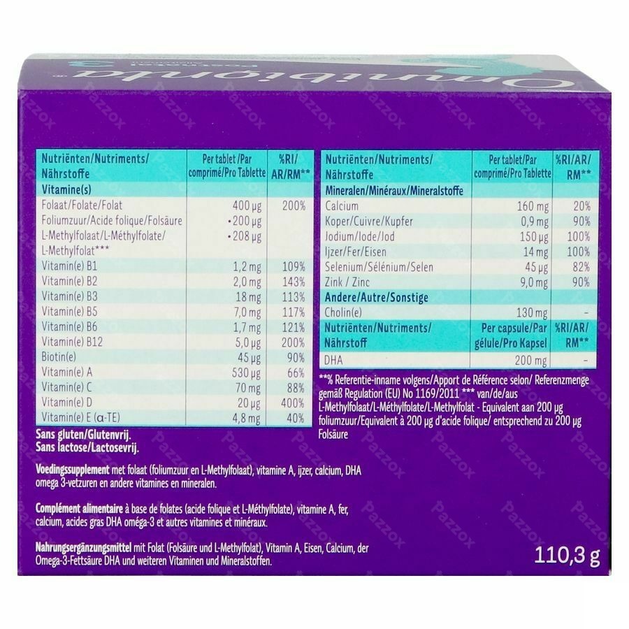Omnibionta Postnatal 3 Borstvoeding 56 Tabletten + 56 Capsules