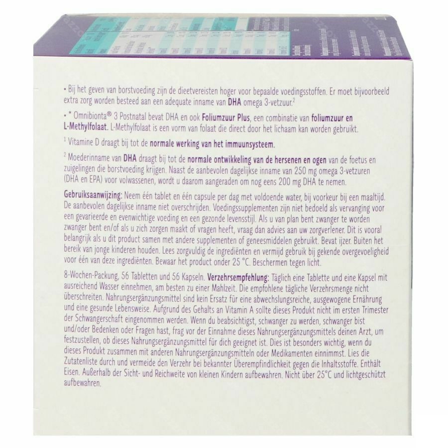 Omnibionta Postnatal 3 Borstvoeding 56 Tabletten + 56 Capsules
